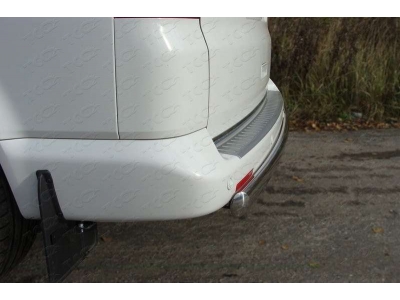 Защита заднего бампера овальная 75х42 мм ТСС для Volkswagen Multivan/Caravelle 2009-2015