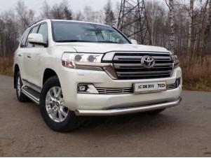 Защита переднего бампера 76 мм для Toyota Land Cruiser 200 № TOYLC20015-05
